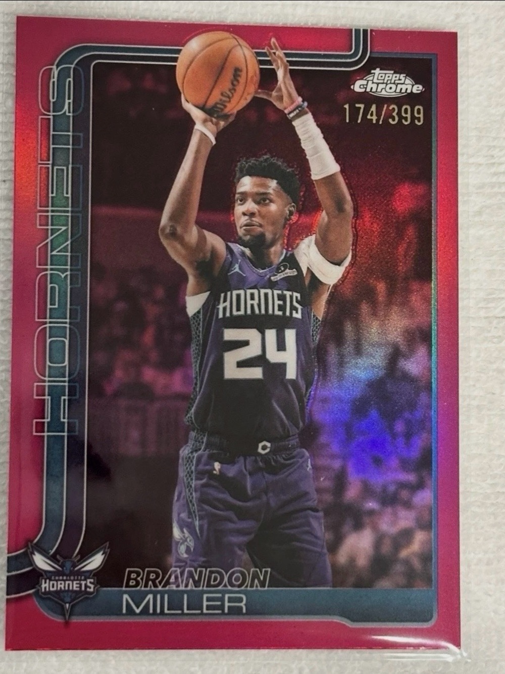 2026 Topps Chrome Update- Brandon Miller #86 Magenta Refractor /399 - Hornets